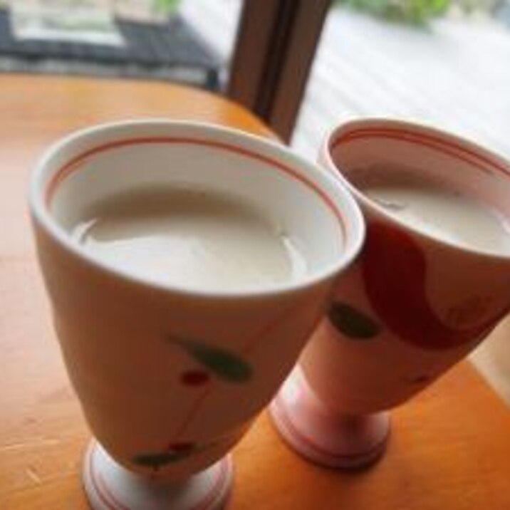 砂糖不使用おやつ☆甘酒と豆乳で、杏仁豆腐(もどき)